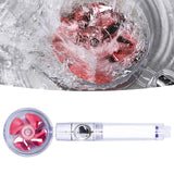 G1/2 High Pressure Fan Shower Head with Pause Switch 360 Degree Rotation Handheld Filter Detachable Shower SprayerRed - Extra Image