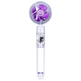 G1/2 High Pressure Fan Shower Head with Pause Switch 360 Degree Rotation Handheld Filter Detachable Shower SprayerPurple