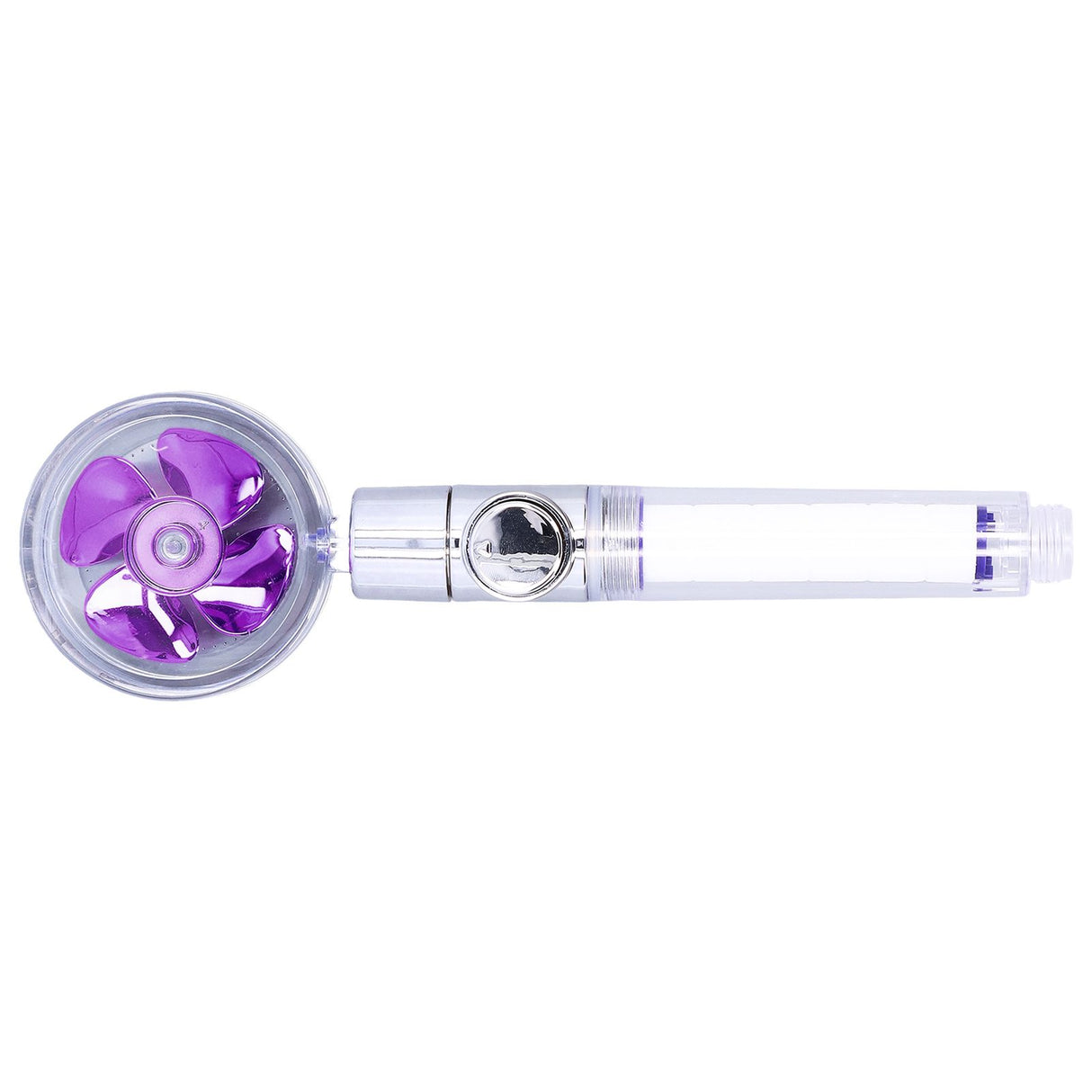 G1/2 High Pressure Fan Shower Head with Pause Switch 360 Degree Rotation Handheld Filter Detachable Shower SprayerPurple
