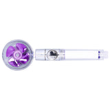 G1/2 High Pressure Fan Shower Head with Pause Switch 360 Degree Rotation Handheld Filter Detachable Shower SprayerPurple - Front View