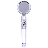 G1/2 High Pressure Fan Shower Head with Pause Switch 360 Degree Rotation Handheld Filter Detachable Shower SprayerPurple