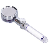 G1/2 High Pressure Fan Shower Head with Pause Switch 360 Degree Rotation Handheld Filter Detachable Shower SprayerPurple