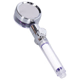 G1/2 High Pressure Fan Shower Head with Pause Switch 360 Degree Rotation Handheld Filter Detachable Shower SprayerPurple