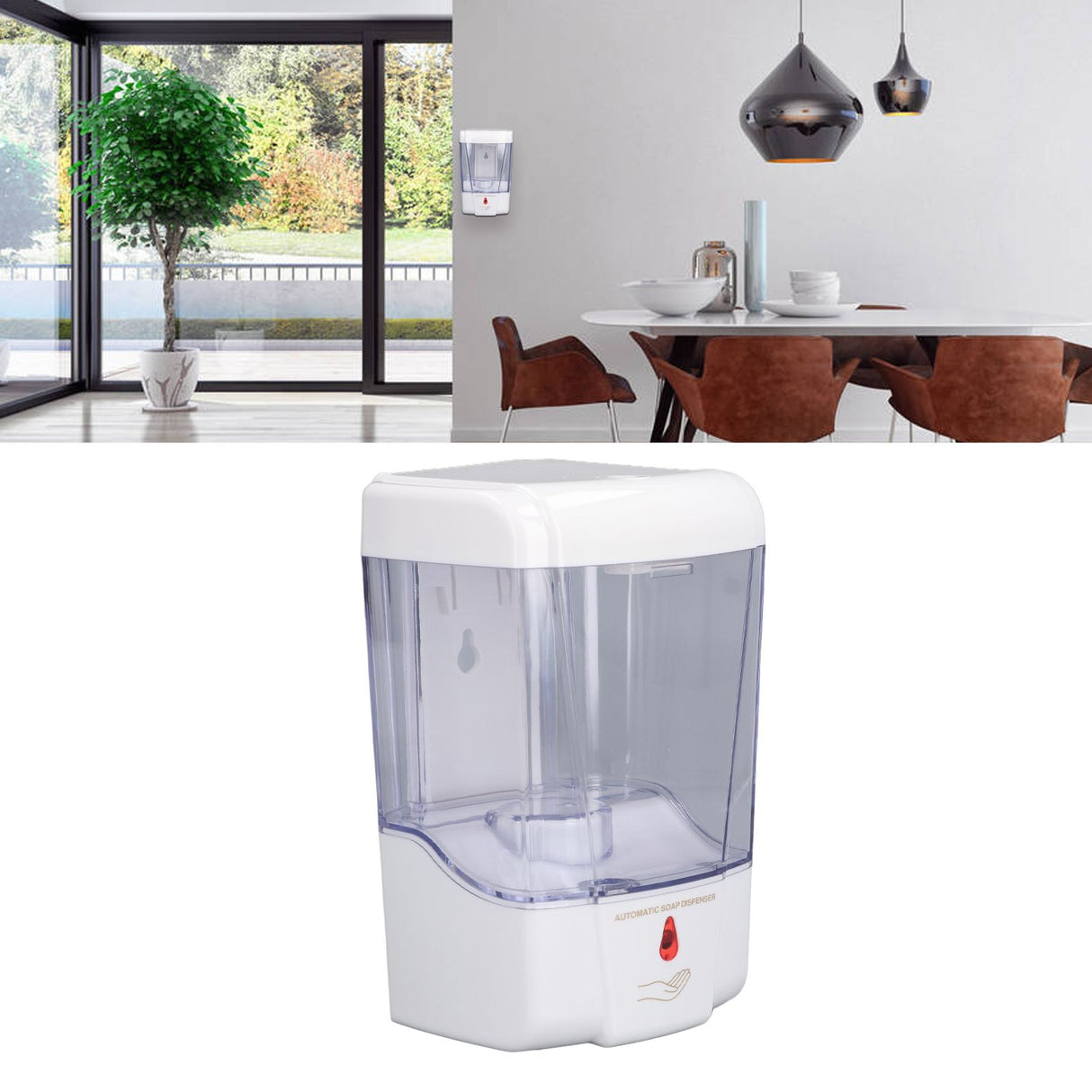 Automatic Soap Dispenser Wall Mounted Touchless Liquid Soap Container for Home Hotel Public Places