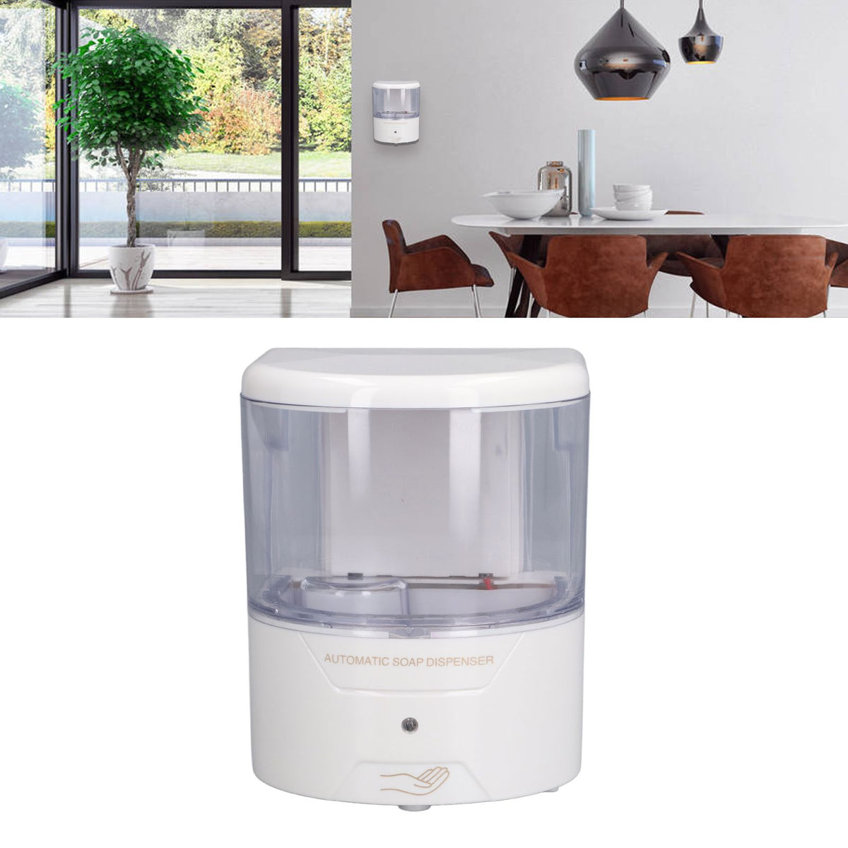600ml Automatic Soap Dispenser Intelligent Non Contact Wall Soap Container for Home Office School Hotel