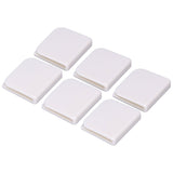6Pcs/Set Shower Splash Curtain Clips White Self Adhesive 4.5x5cm for Home Bathroom Bedroom Living Room Kitchen - Side View
