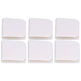 6Pcs/Set Shower Splash Curtain Clips White Self Adhesive 4.5x5cm for Home Bathroom Bedroom Living Room Kitchen - Rear View