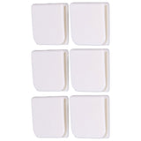 6Pcs/Set Shower Splash Curtain Clips White Self Adhesive 4.5x5cm for Home Bathroom Bedroom Living Room Kitchen - Close-Up Angle