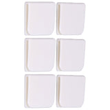6Pcs/Set Shower Splash Curtain Clips White Self Adhesive 4.5x5cm for Home Bathroom Bedroom Living Room Kitchen - Low Angle