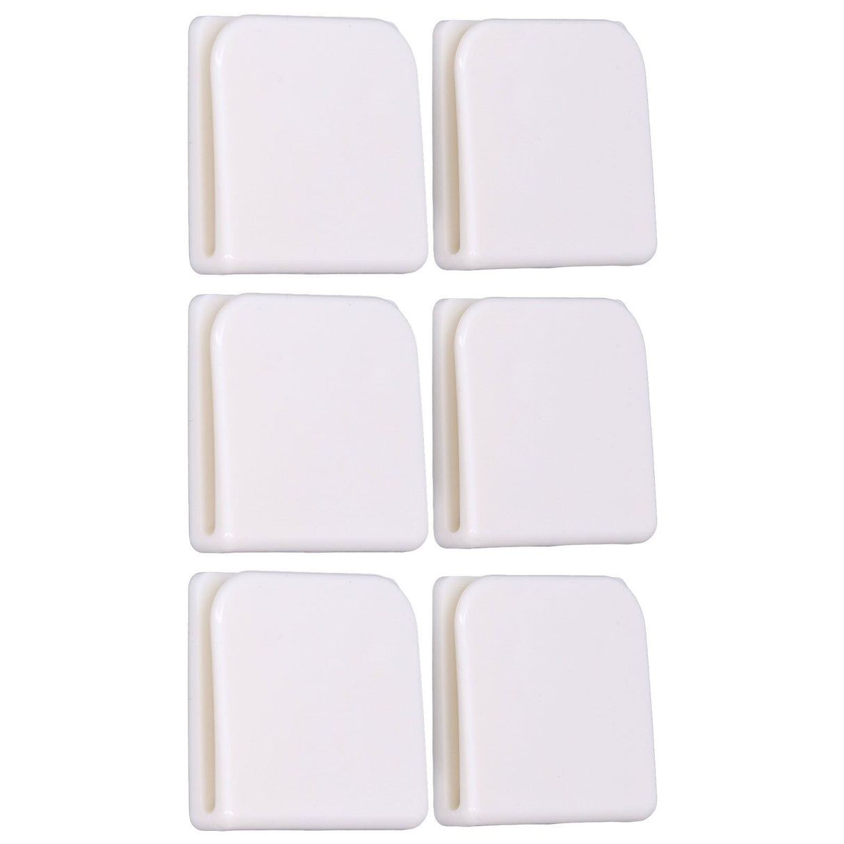 6Pcs/Set Shower Splash Curtain Clips White Self Adhesive 4.5x5cm for Home Bathroom Bedroom Living Room Kitchen
