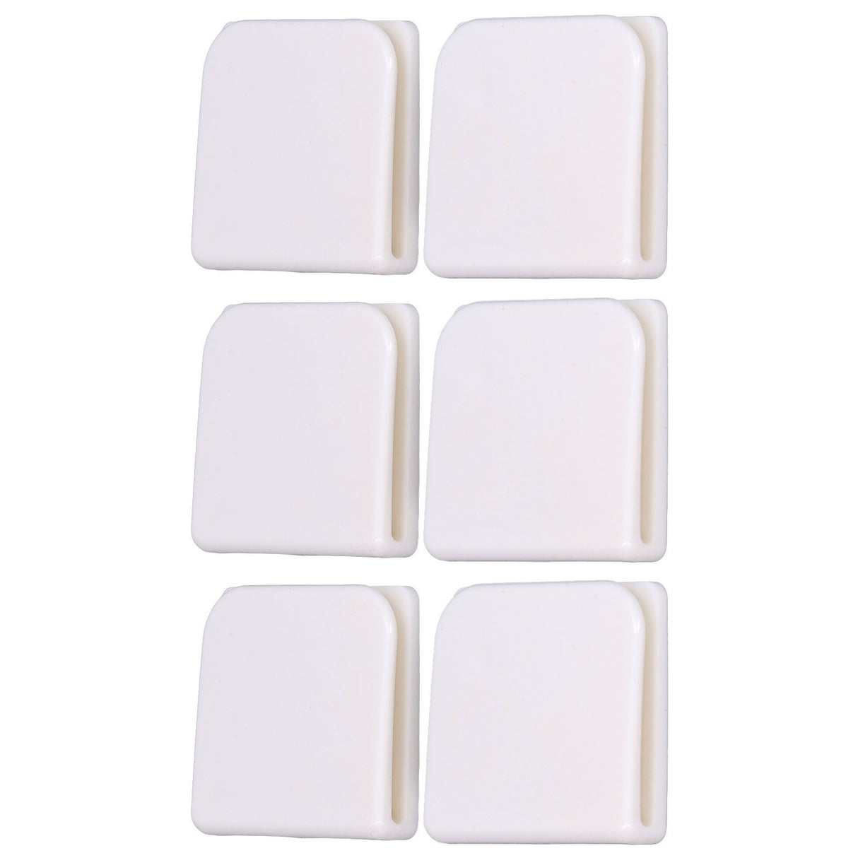 6Pcs/Set Shower Splash Curtain Clips White Self Adhesive 4.5x5cm for Home Bathroom Bedroom Living Room Kitchen