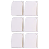 6Pcs/Set Shower Splash Curtain Clips White Self Adhesive 4.5x5cm for Home Bathroom Bedroom Living Room Kitchen - Extra Image