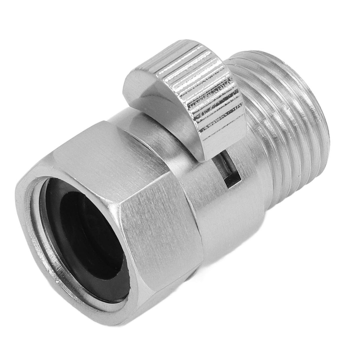 G1/2 Shower Head Sprayer Valve Brass Shut Off Valve Silver Water Control Valve for Home Bathroom