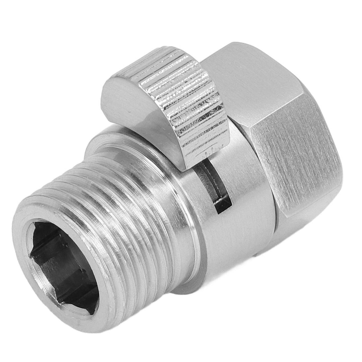 G1/2 Shower Head Sprayer Valve Brass Shut Off Valve Silver Water Control Valve for Home Bathroom