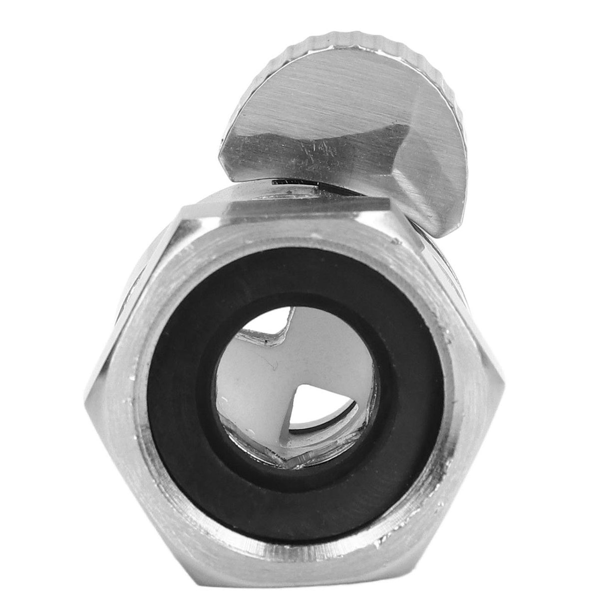 G1/2 Shower Head Sprayer Valve Brass Shut Off Valve Silver Water Control Valve for Home Bathroom