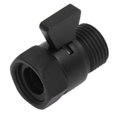 G1/2 Shut Off Valve Brass Water Control Valve Black Shower Head Sprayer Valve for Household Bathroom - Front View