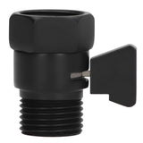 G1/2 Shut Off Valve Brass Water Control Valve Black Shower Head Sprayer Valve for Household Bathroom - Top-Down View