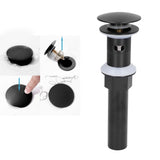Sink Drain Stopper Copper Stainless Steel Wash Basin Sink Drain Bathroom Accessory for Kitchen - Extra Image