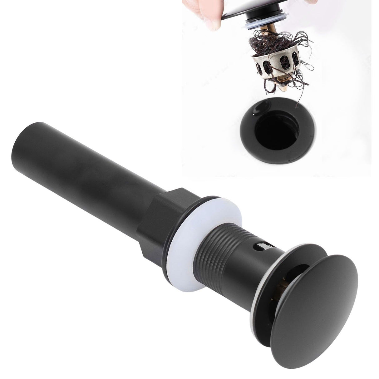Sink Drain Stopper Copper Stainless Steel Wash Basin Sink Drain Bathroom Accessory for Kitchen