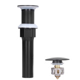 Round Popup Sink Drain Copper Stainless Steel Drain Stopper with Filter Basket Bathroom Accessory for Household - Side View