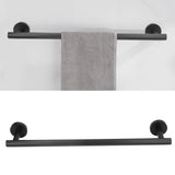 Towel Bar 304 Stainless Steel 45cm Matte Black Nail Free Punch Single Rod Towel Rack Hardware Pendant - Extra Image