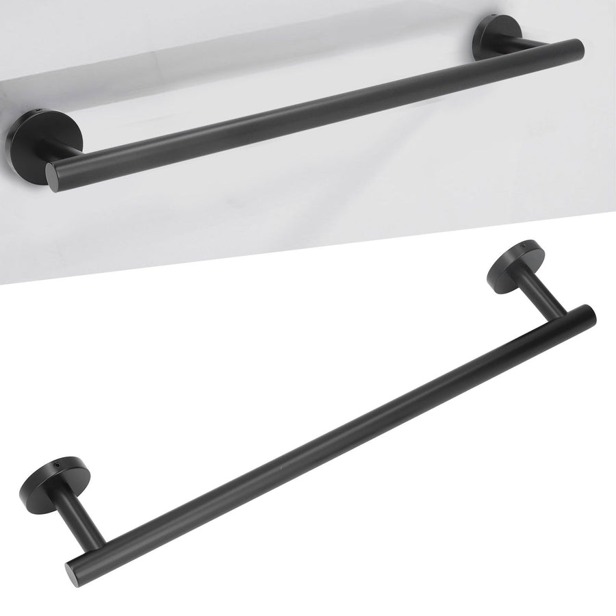 Towel Bar 304 Stainless Steel 45cm Matte Black Nail Free Punch Single Rod Towel Rack Hardware Pendant