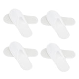 50 Pair White Disposable Slippers Hotel Slippers Anti Slip Spa Centre Travel Slippers for Outdoor Guest Room - Rear View