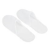 50 Pair White Disposable Slippers Hotel Slippers Anti Slip Spa Centre Travel Slippers for Outdoor Guest Room - Close-Up Angle