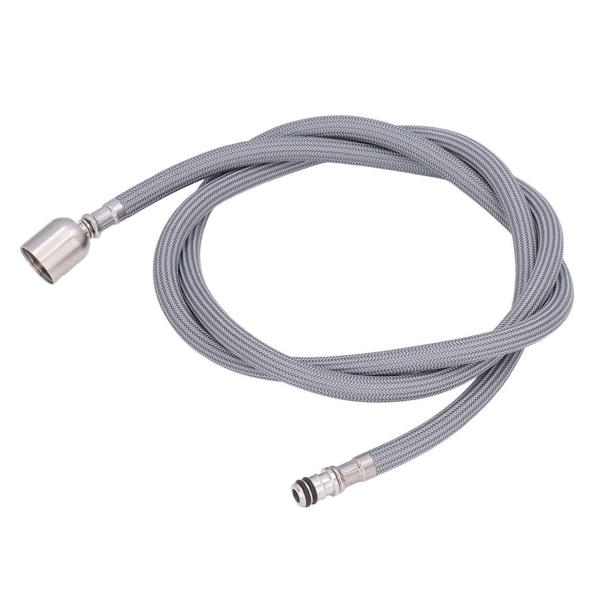 G1/2 1.5m Pull Out Faucet Hose Nylon Braid PVC Flexible Faucet Hose Replacement for Kitchen Bathroom