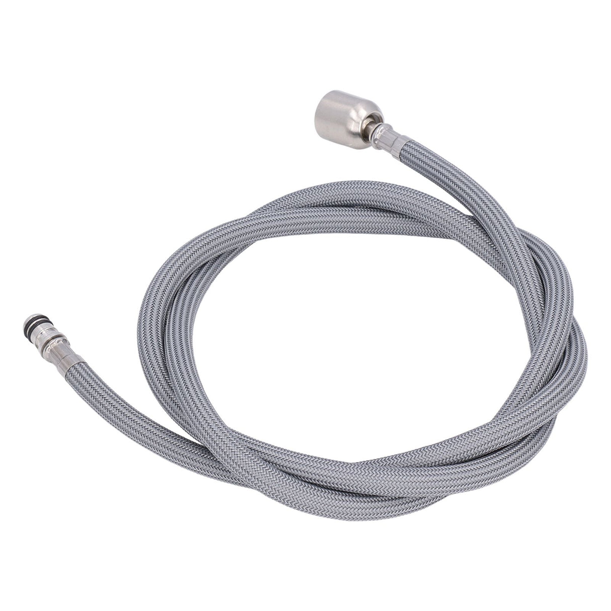 G1/2 1.5m Pull Out Faucet Hose Nylon Braid PVC Flexible Faucet Hose Replacement for Kitchen Bathroom