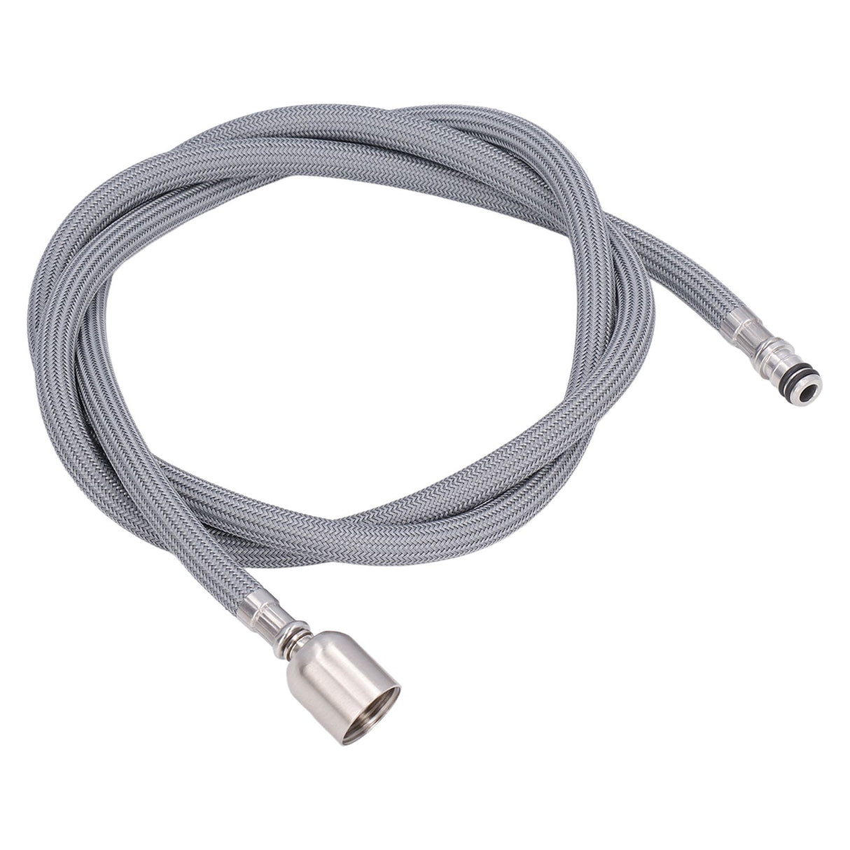 G1/2 1.5m Pull Out Faucet Hose Nylon Braid PVC Flexible Faucet Hose Replacement for Kitchen Bathroom