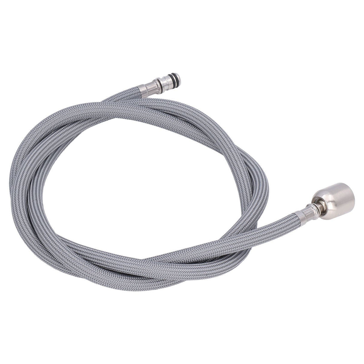 G1/2 1.5m Pull Out Faucet Hose Nylon Braid PVC Flexible Faucet Hose Replacement for Kitchen Bathroom