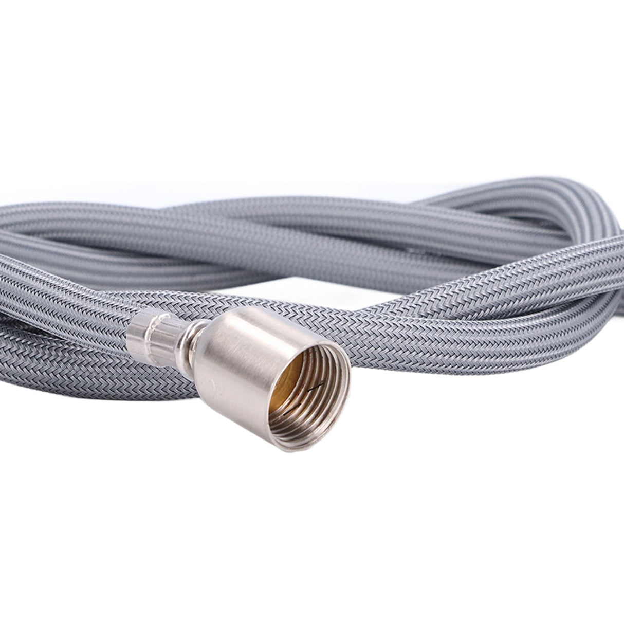 G1/2 1.5m Pull Out Faucet Hose Nylon Braid PVC Flexible Faucet Hose Replacement for Kitchen Bathroom