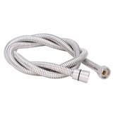 Stainless Steel Shower Hose Explosion Proof G1/2 Shower Head Hose for Bathroom Silver 1.5m/4.9ft - Side View