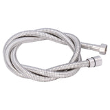 Stainless Steel Shower Hose Explosion Proof G1/2 Shower Head Hose for Bathroom Silver 1.5m/4.9ft - Top-Down View