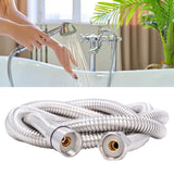 Stainless Steel Shower Hose Explosion Proof G1/2 Shower Head Hose for Bathroom Silver 1.5m/4.9ft