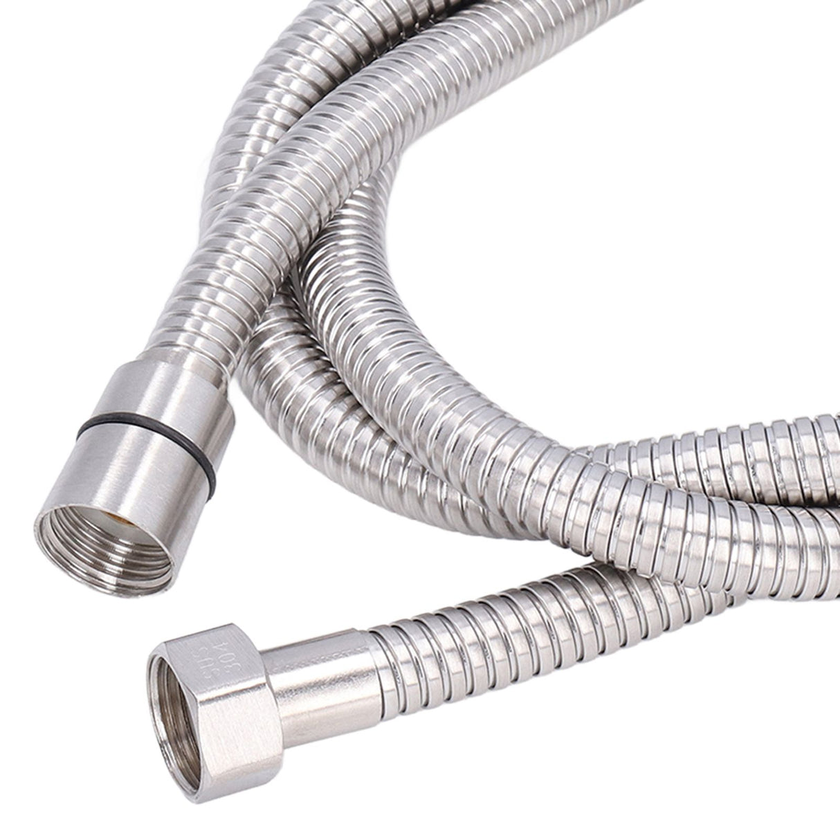 Stainless Steel Shower Hose Explosion Proof G1/2 Shower Head Hose for Bathroom Silver 1.5m/4.9ft