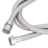Stainless Steel Shower Hose Explosion Proof G1/2 Shower Head Hose for Bathroom Silver 1.5m/4.9ft