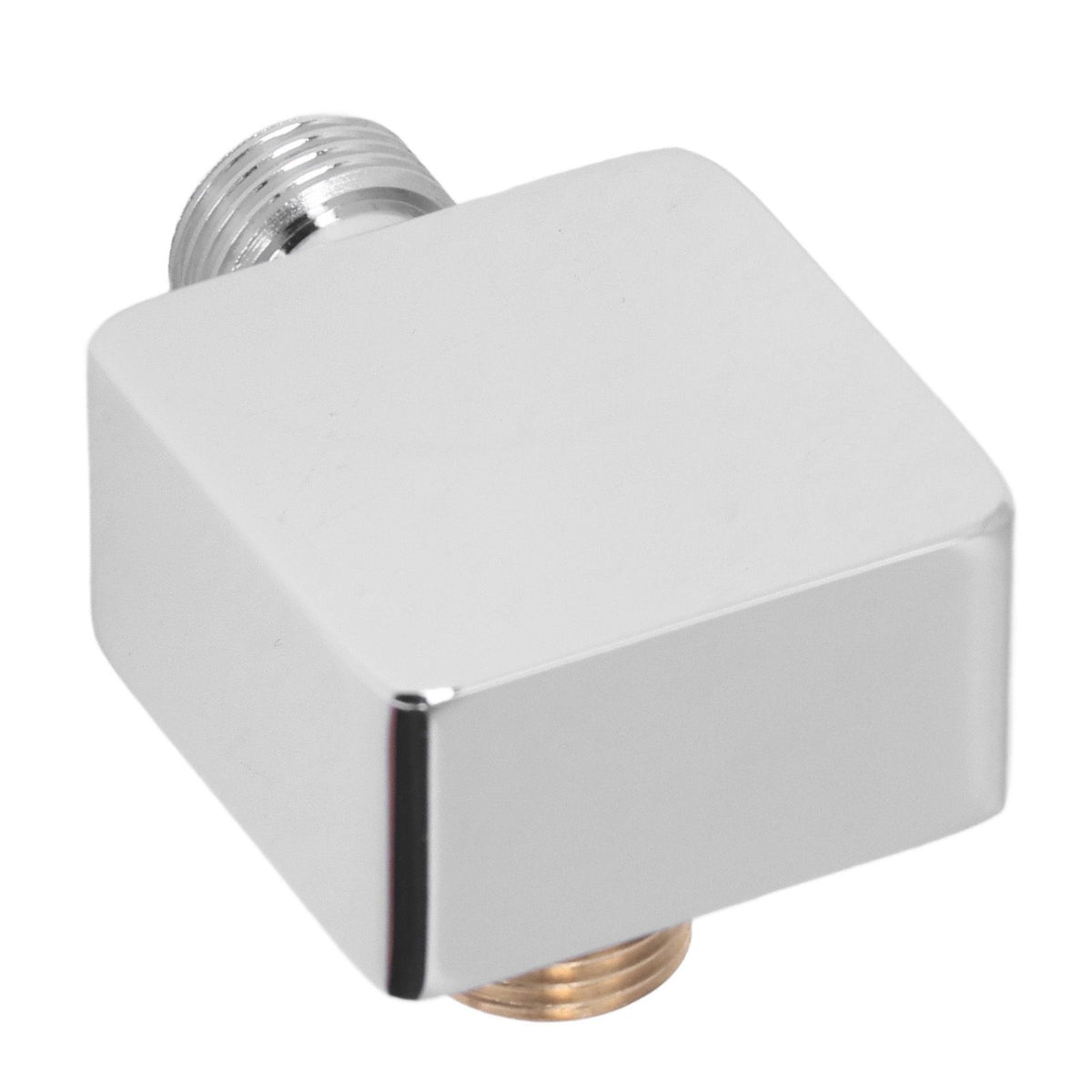 Quadrate Shower Elbow Chrome Finish Wall Mounted G1/2 Full Copper Male Female Universal Wall Elbow for Hand Held Shower