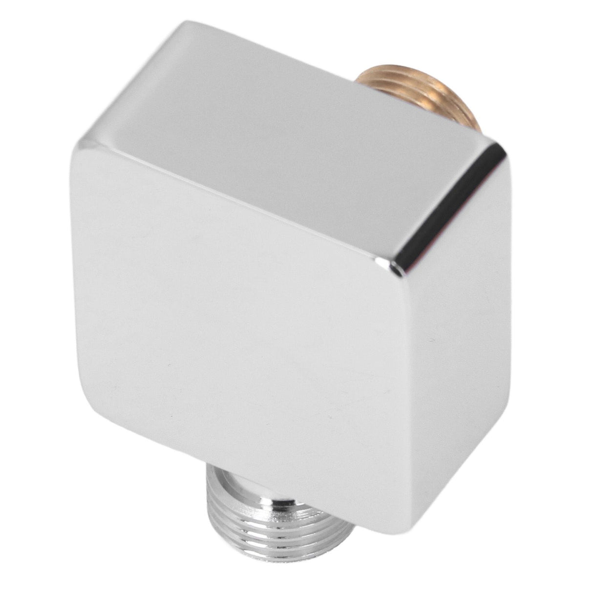 Quadrate Shower Elbow Chrome Finish Wall Mounted G1/2 Full Copper Male Female Universal Wall Elbow for Hand Held Shower