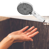 Handheld Shower Head High Pressure G1/2 Thread ABS Electroplated Showerhead for BathroomSilver - Extra Image