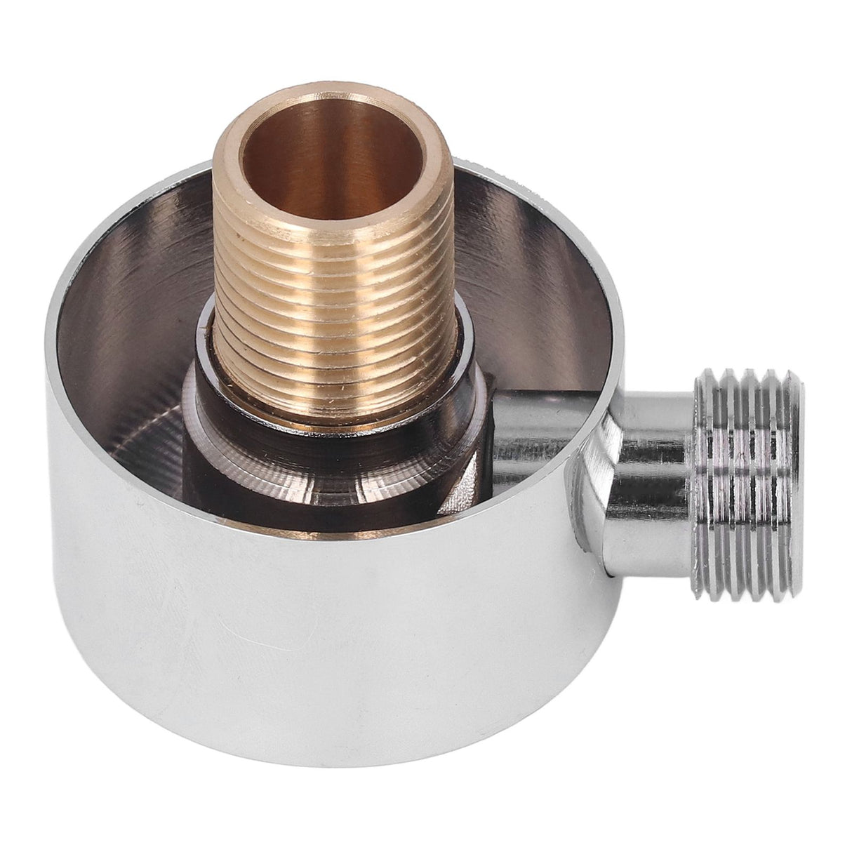 Shower Adapter Brass Construction Chrome Plated G1/2 Wall Mounted Easy Installation Round Shower Hose Connector