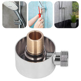 Shower Adapter Brass Construction Chrome Plated G1/2 Wall Mounted Easy Installation Round Shower Hose Connector - Extra Image