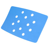 Shower Chair Cushion Paste Fixed Keep Warm EVA Blue Perforation Design Portable Shower Stool Cushion - Side View