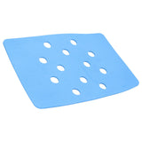 Shower Chair Cushion Paste Fixed Keep Warm EVA Blue Perforation Design Portable Shower Stool Cushion - 45-Degree Angle