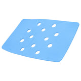 Shower Chair Cushion Paste Fixed Keep Warm EVA Blue Perforation Design Portable Shower Stool Cushion - Rear View