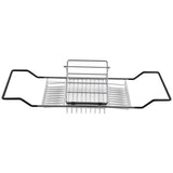 Metal Bathtub Rack Retractable Adjustable Removable Stand Bathroom Caddy Tray Rack for Hotels Bathrooms