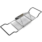 Metal Bathtub Rack Retractable Adjustable Removable Stand Bathroom Caddy Tray Rack for Hotels Bathrooms