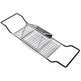 Metal Bathtub Rack Retractable Adjustable Removable Stand Bathroom Caddy Tray Rack for Hotels Bathrooms