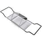 Metal Bathtub Rack Retractable Adjustable Removable Stand Bathroom Caddy Tray Rack for Hotels Bathrooms